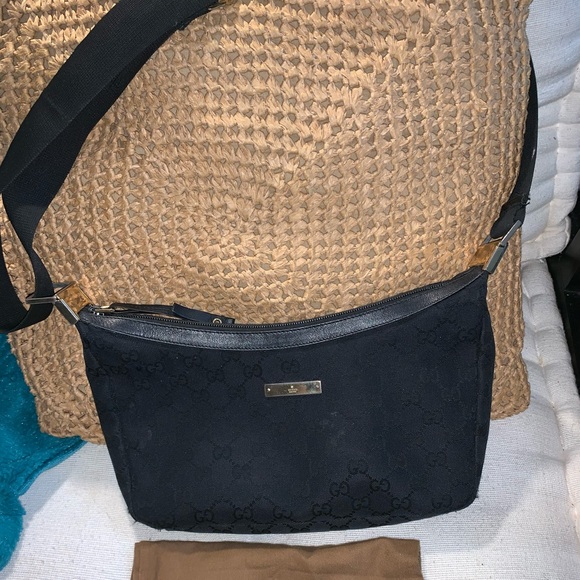 Gucci Black Monogram Crossbody Bag - Picture 1 of 8